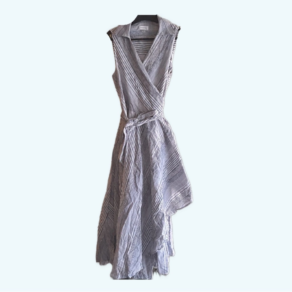 Calvin Klein long wrap dress - Picture 2 of 10
